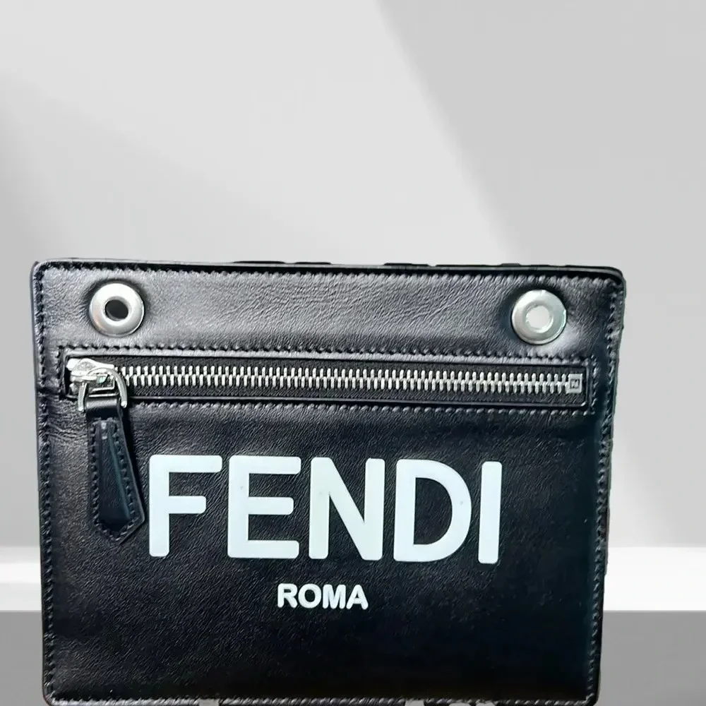 Fendi ROMA clutch pouch 🩶 New Without Tags - Picture 1 of 10